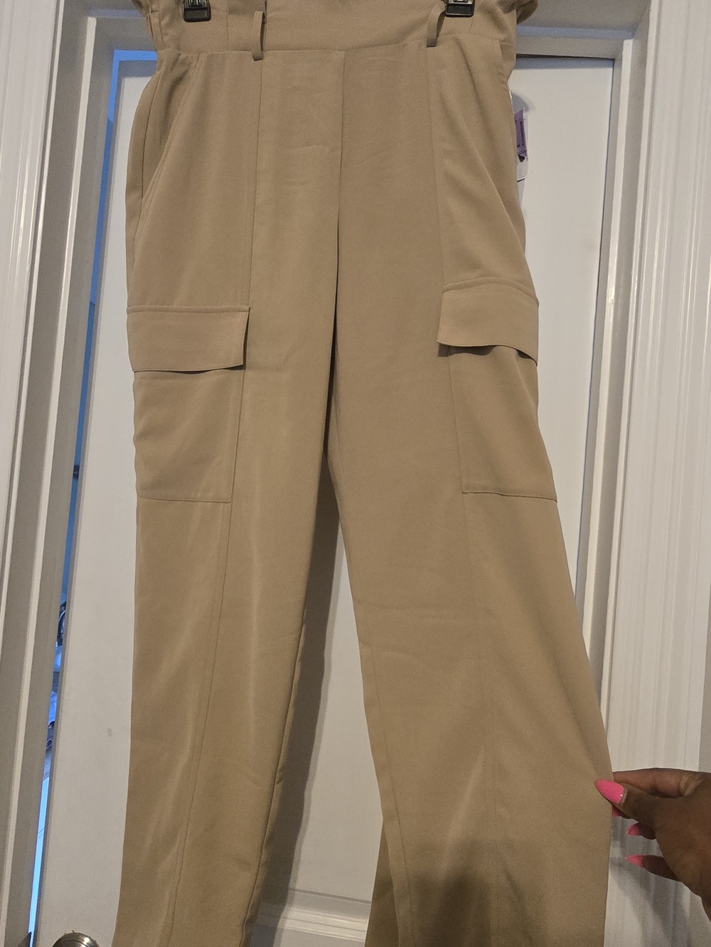 Michael Kors Tan Cargo Straight-Leg Trousers